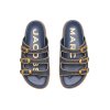 THE DENIM SUEDE KIKI SLIDE